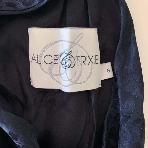 Alice & Trixie Silk Halter Tunic Top Small Black Purple - Picture 5 of 7